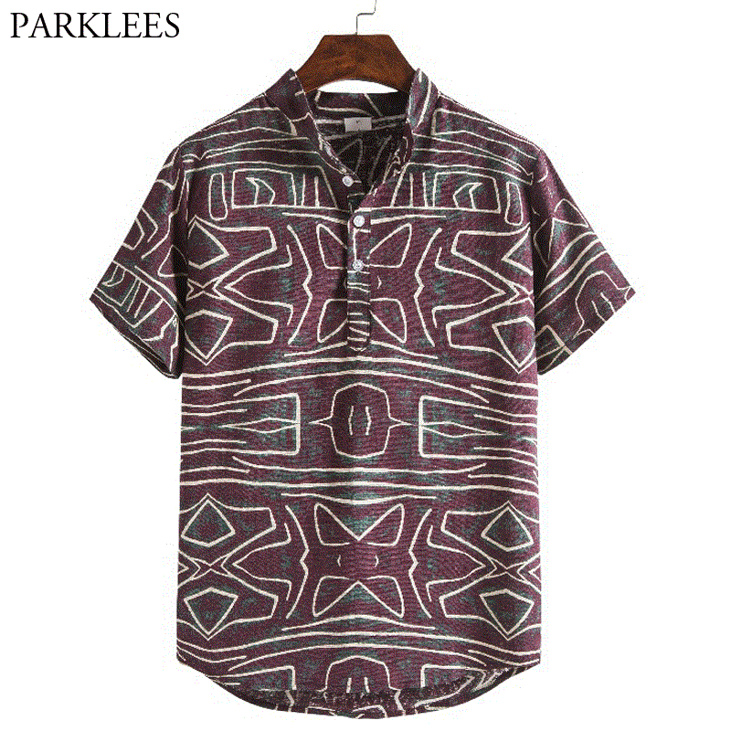 2021 High quality African Tribal Dashiki Shirt for Men Shirts Short Sleeve Ankara Style Clothing Chemise