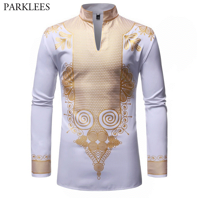2021 High quality Men's Mandarin Collar African Dashiki Longline Shirt  Shirt Men African Clothing