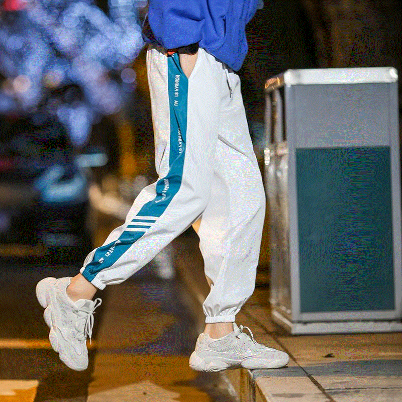 2021 High quality Patchwork Harem Pants Mens Hip Hop Printed Color Block Casual Joggers Sweatpants Trousers