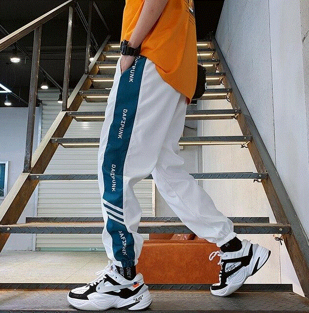 2021 High quality Patchwork Harem Pants Mens Hip Hop Printed Color Block Casual Joggers Sweatpants Trousers
