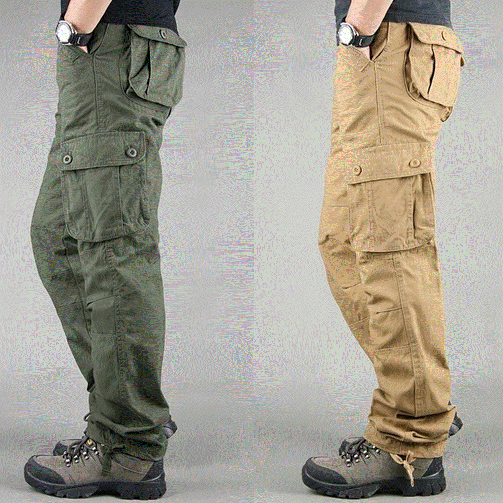 2021 High quality Men Military Cargo Pants Multi-pockets Baggy Men Pants Casual Trousers Overalls