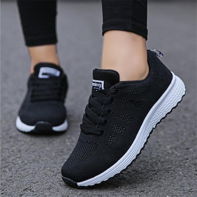 2021 High quality Casual Shoes Fashion Breathable Mesh Walking Vulcanized Shoes Woman Sneakers Women Gym Shoes Sport