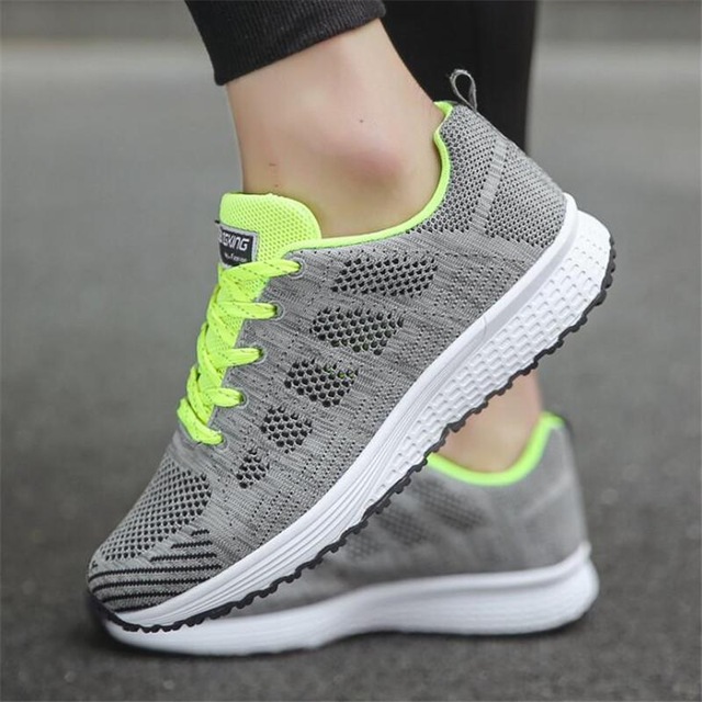 2021 High quality Casual Shoes Fashion Breathable Mesh Walking Vulcanized Shoes Woman Sneakers Women Gym Shoes Sport