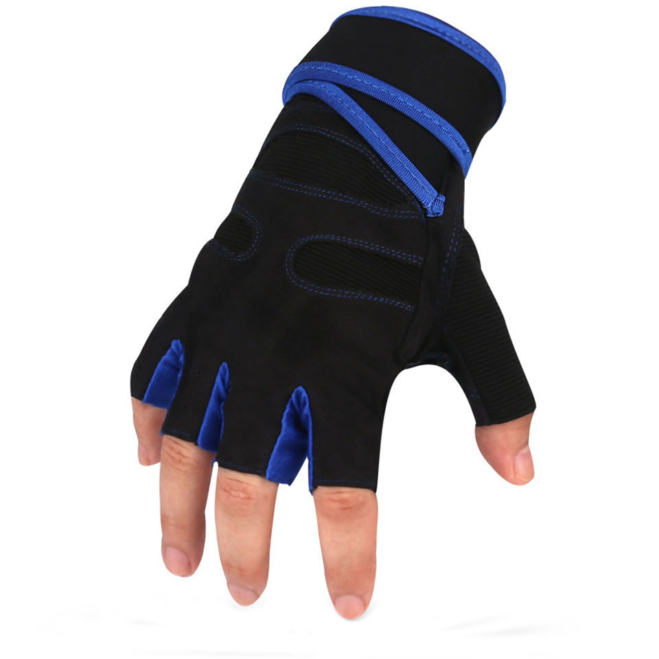 2021 High quality Gloves Gym Training Gloves Bar Grip Half Finger Breathable Anti Slip Exercise Cycling Wrist