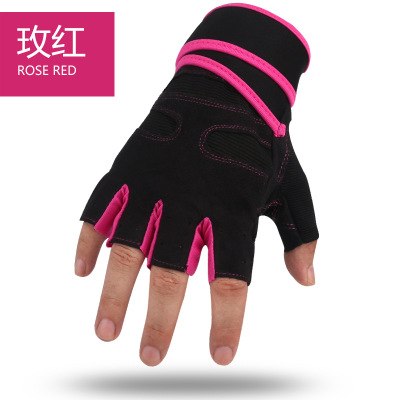 2021 High quality Gloves Gym Training Gloves Bar Grip Half Finger Breathable Anti Slip Exercise Cycling Wrist