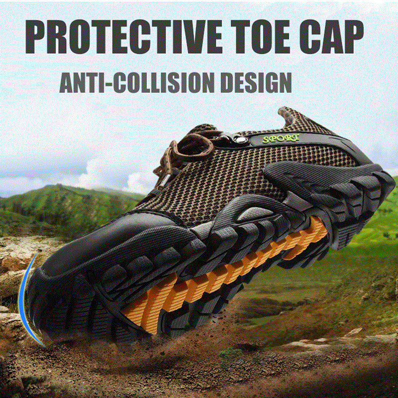 2021 High quality Leather Sport Climbing Shoes Men Hiking Trekking Fishing Shoes Non-slip Travel Outdoor Sneakers