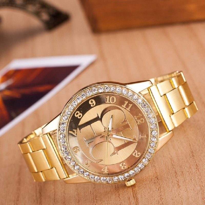 2021 High quality New Top Women's Watch Luxury Gold Stainless Steel Sports Watch Unisex Quartz Watch Women's Watch