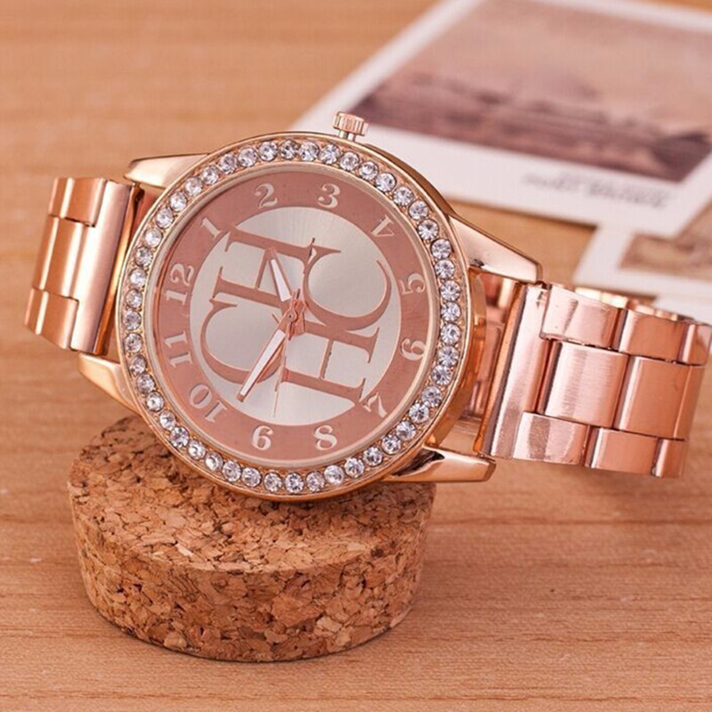 2021 High quality New Top Women's Watch Luxury Gold Stainless Steel Sports Watch Unisex Quartz Watch Women's Watch