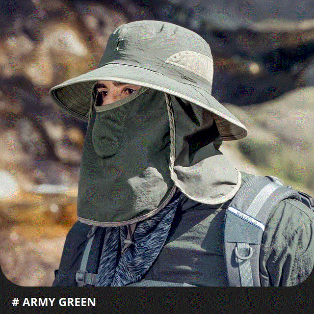 2021 High quality Summer UPF50  Sun Hats For Women Men Bucket Hat With Neck Flap Outdoor UV Protection Long Wide Brim Hiking Fishing Caps