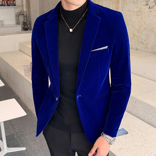 2021 High quality Velvet Wedding Dress Coat Mens Blazer Jacket Fashion Casual Suit JacketStage Men's Business Blazers