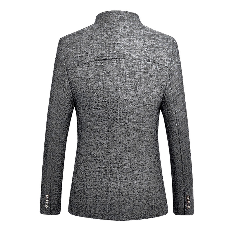 2021 High quality Men Vintage Blazer Coats Business Dress Casual Stand Collar Jackets Male Suit