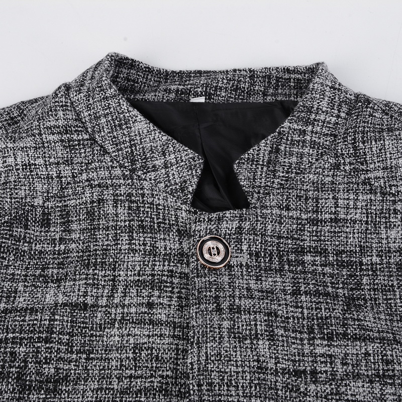 2021 High quality Men Vintage Blazer Coats Business Dress Casual Stand Collar Jackets Male Suit