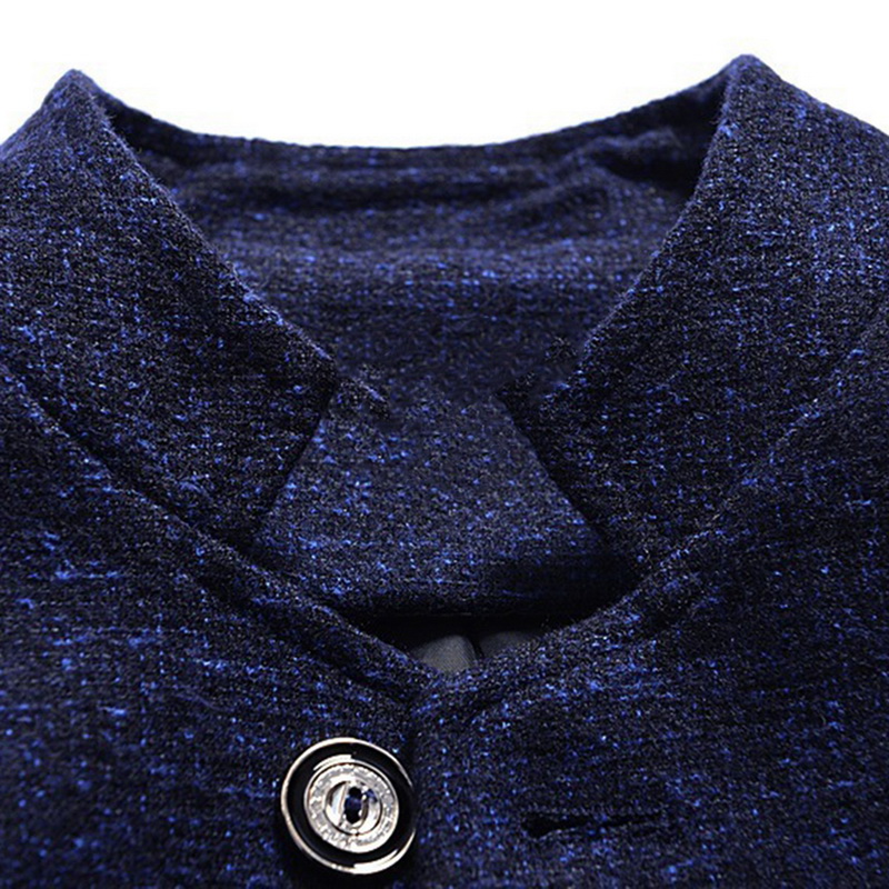 2021 High quality Men Vintage Blazer Coats Business Dress Casual Stand Collar Jackets Male Suit