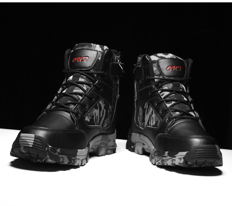 2021 High quality Outdoor Hiking Shoes  Men Mountaineer Climbing Sneakers Waterproof Hiking Shoes