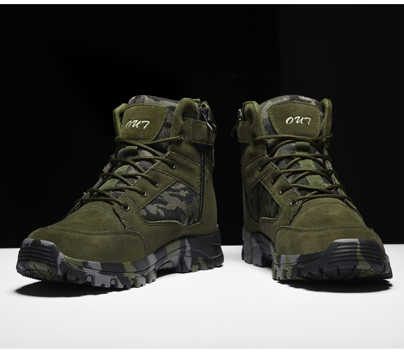 2021 High quality Outdoor Hiking Shoes  Men Mountaineer Climbing Sneakers Waterproof Hiking Shoes