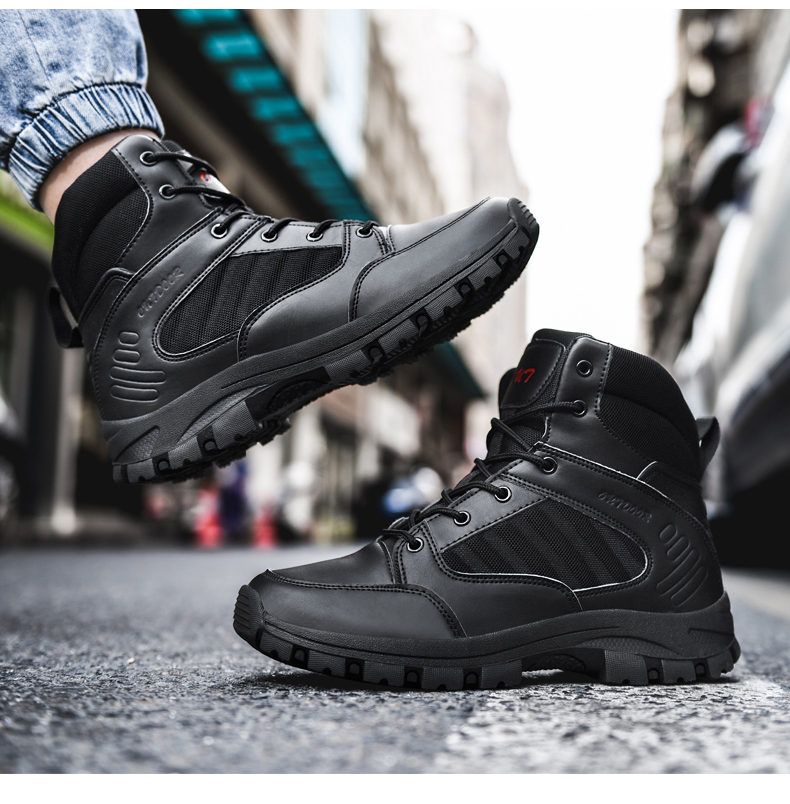 2021 High quality Outdoor Hiking Shoes  Men Mountaineer Climbing Sneakers Waterproof Hiking Shoes