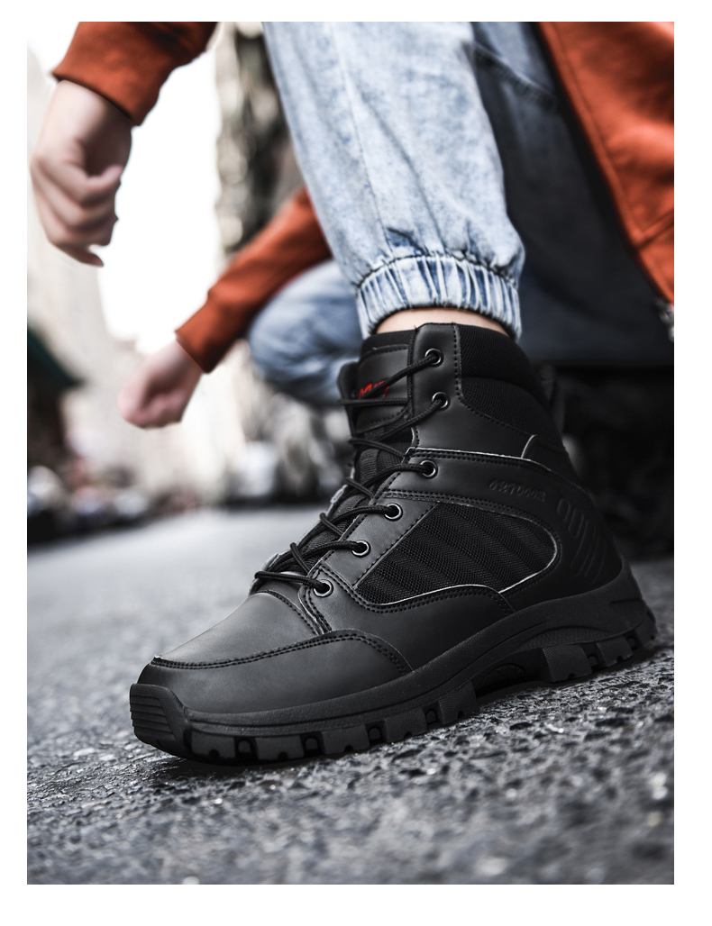 2021 High quality Outdoor Hiking Shoes  Men Mountaineer Climbing Sneakers Waterproof Hiking Shoes