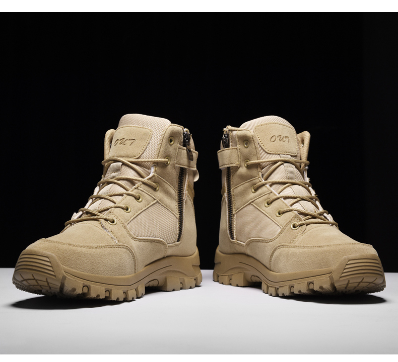 2021 High quality Outdoor Hiking Shoes  Men Mountaineer Climbing Sneakers Waterproof Hiking Shoes