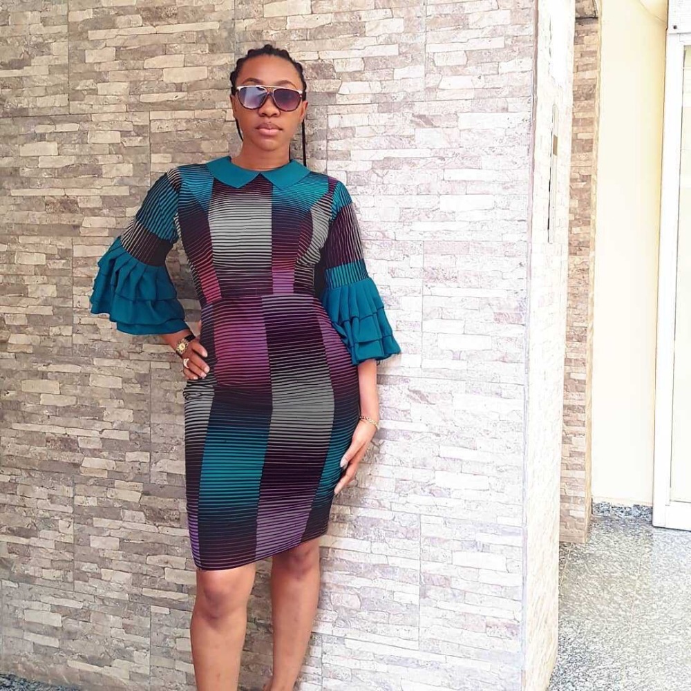 2021 High quality African dress For Women African Print Maxi Autumn suits Dress Knee-length skirt  Africaine Femme