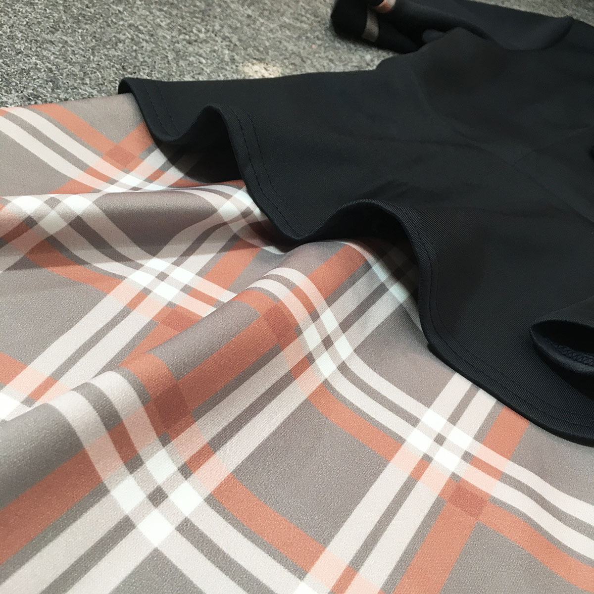 2021 High quality Solid color suit collar Slim big swing A-line skirt large size African fashion women fake two pieces