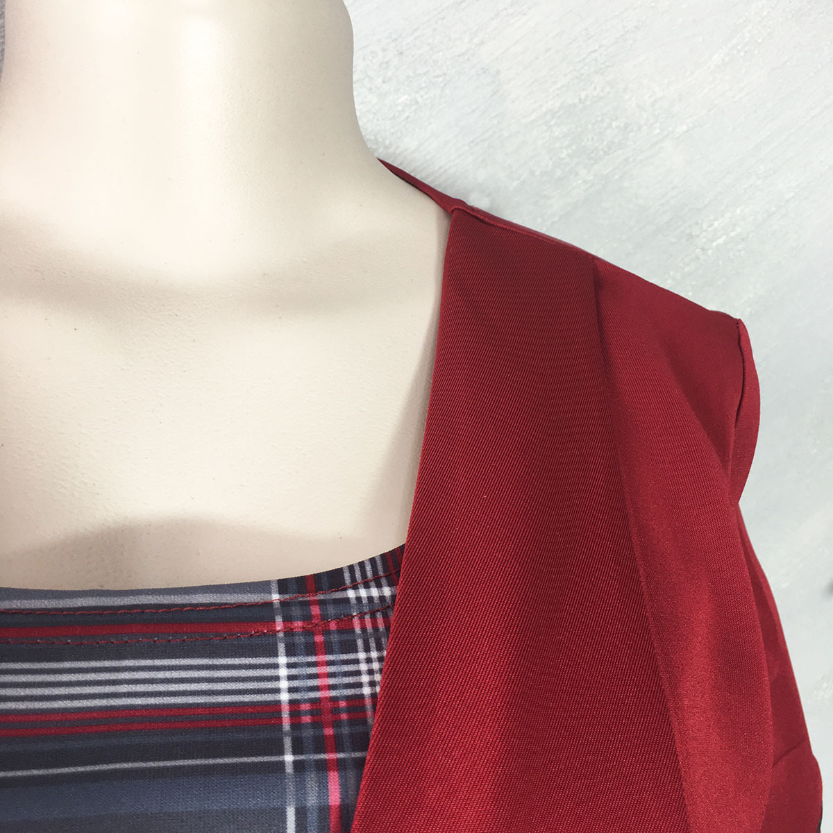 2021 High quality Solid color suit collar Slim big swing A-line skirt large size African fashion women fake two pieces