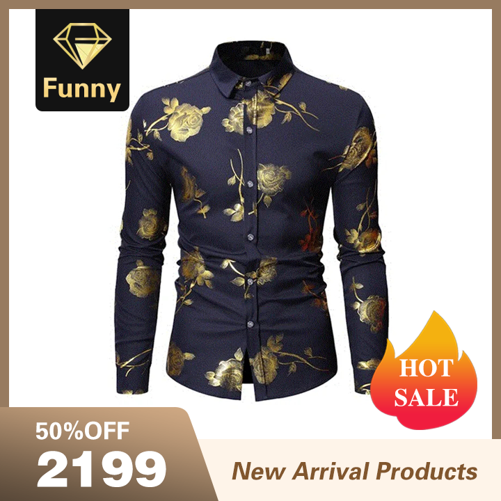 2021 High quality Spring New Slim Fit Long Sleeve Dress Shirts Mens Party Wedding Nightclub Chemise