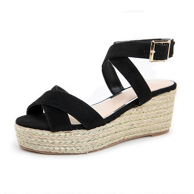 2021 High quality Women Sandals Summer Gladiator Wedges Shoes Peep Toe Casual Platform Shoes Ladies Wedges Sandals