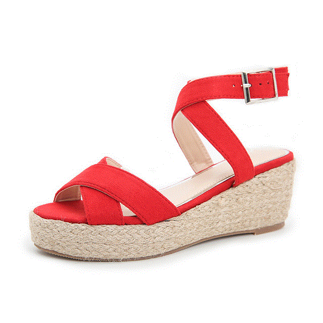 2021 High quality Women Sandals Summer Gladiator Wedges Shoes Peep Toe Casual Platform Shoes Ladies Wedges Sandals