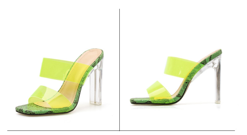 2021 High quality Women's Sandals Sexy transparent heels PVC Cozy Summer Shoes Woman Thin Clear Heels Girls Non-slip