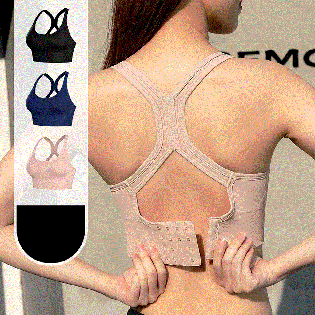 2021 High quality Women Sports Bra Buckle Brathable Sports Top Push Up Female Gym Fitness Sports Underwear Female Seamless Running Yoga Bra