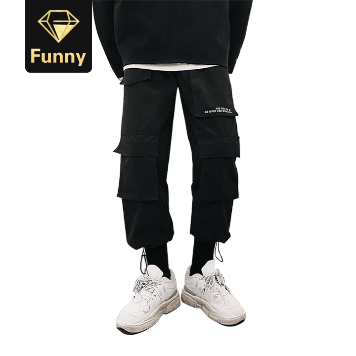 2021 High quality Men Streetwear Cargo Pants Overalls Mens Baggy Hip Hop Joggers Pants Sweatpant