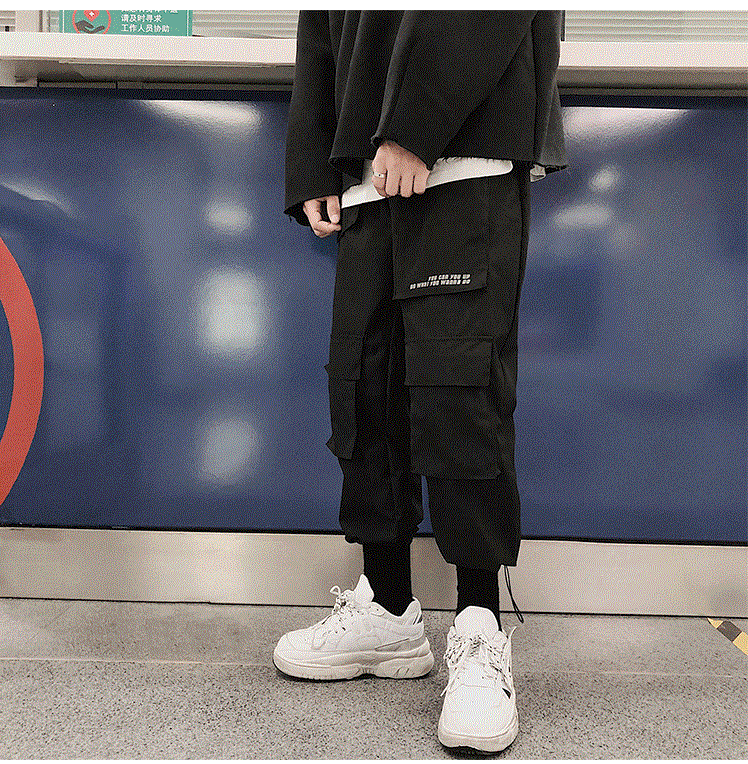 2021 High quality Men Streetwear Cargo Pants Overalls Mens Baggy Hip Hop Joggers Pants Sweatpant