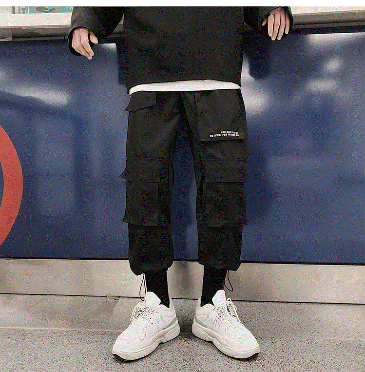 2021 High quality Men Streetwear Cargo Pants Overalls Mens Baggy Hip Hop Joggers Pants Sweatpant