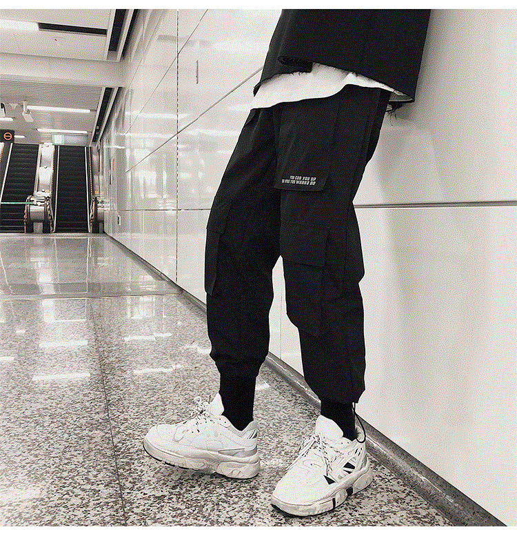 2021 High quality Men Streetwear Cargo Pants Overalls Mens Baggy Hip Hop Joggers Pants Sweatpant