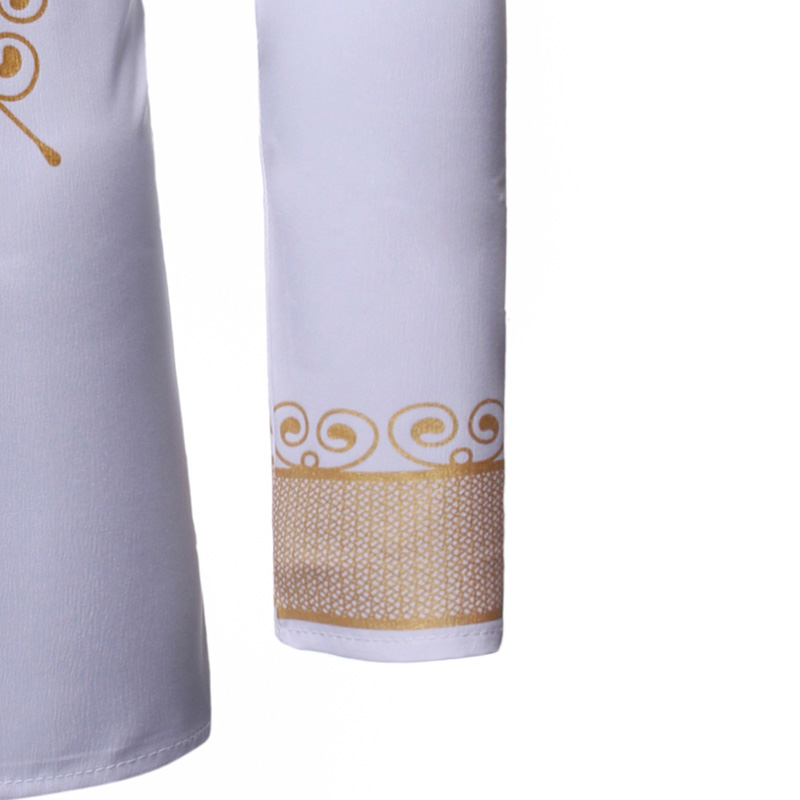 2021 High quality Men's Mandarin Collar Dashiki Shirt  Print Long Sleeve Shirts Mens African Clothing