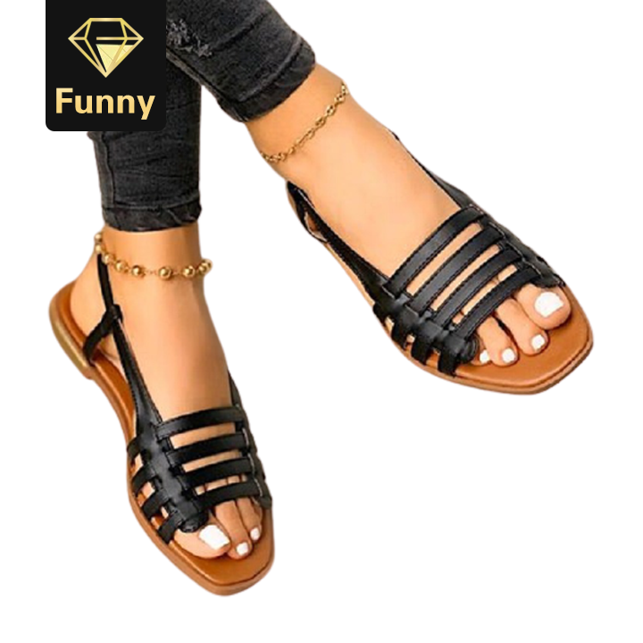 2021 High quality   Black Friday Women's Flat Sandals Summer Hollow Out Sandals Open Toe Casual Beach Ladies Shoes