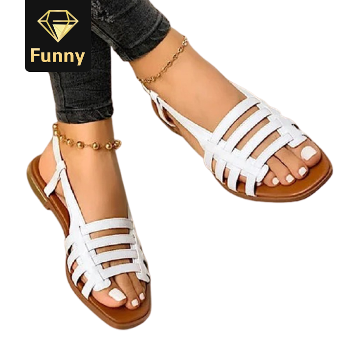 2021 High quality   Black Friday Women's Flat Sandals Summer Hollow Out Sandals Open Toe Casual Beach Ladies Shoes