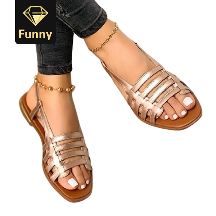 2021 High quality   Black Friday Women's Flat Sandals Summer Hollow Out Sandals Open Toe Casual Beach Ladies Shoes