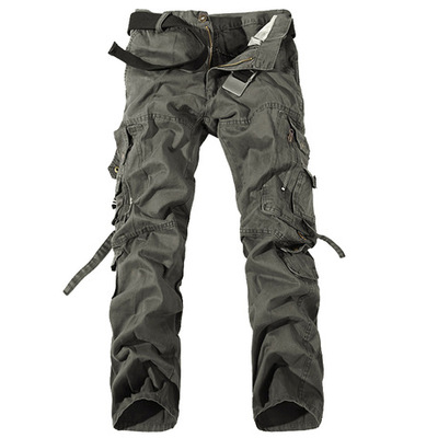 2021 High quality Fashion Men Cargo Pants Army Green Pockets Decoration Mens Casual Easy Wash Autumn Cotton Trousers