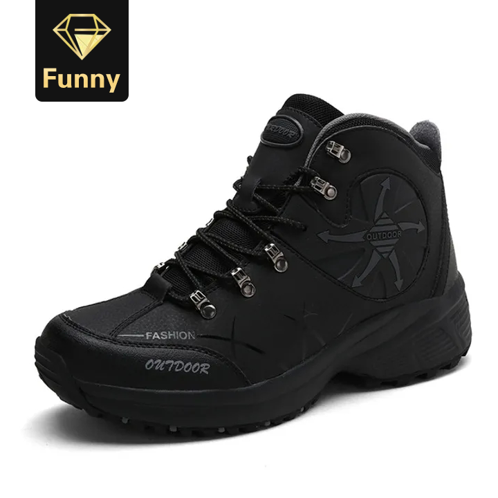2021 High quality Outdoor Hiking Shoes Leather Waterproof  Tactical Boots Anti-Slippery Sneakers