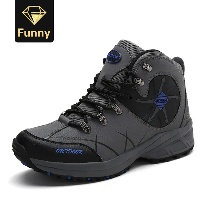 2021 High quality Outdoor Hiking Shoes Leather Waterproof  Tactical Boots Anti-Slippery Sneakers
