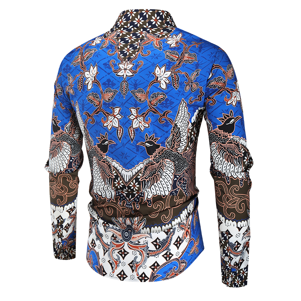 2021 High quality Print Men Shirt Long Sleeve Streetwear High Quality Luxury Floral Mens Dress Shirts Hip Hop shirts