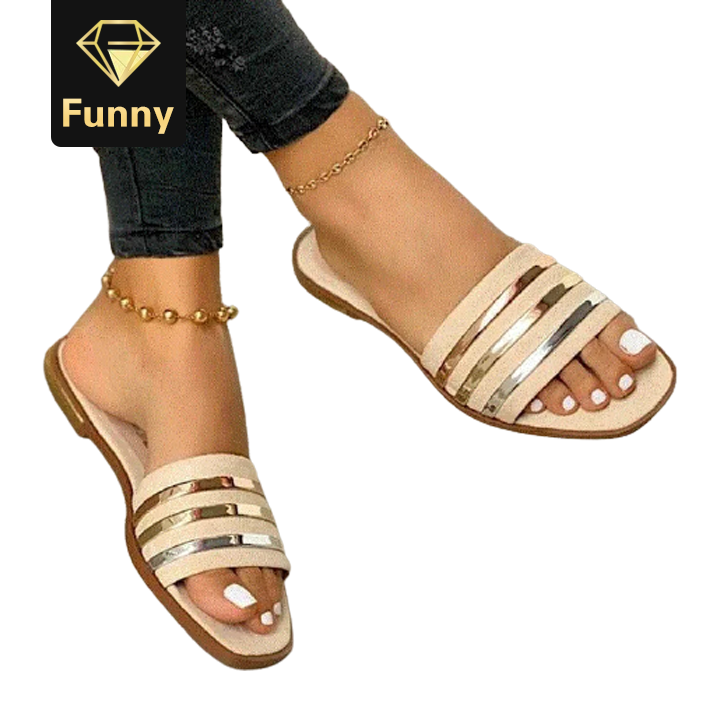 2021 High quality Ladies Slippers Beach Summer Shoes Woman Flat Slides Outdoor Women Shoes Casual Sandals Plus Size