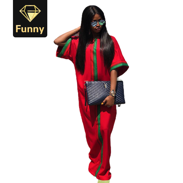 2021 High quality African Dresses For Women Summer Autumn Stripe Print Slim Sleeved Dress Fashion Ladies Clothing