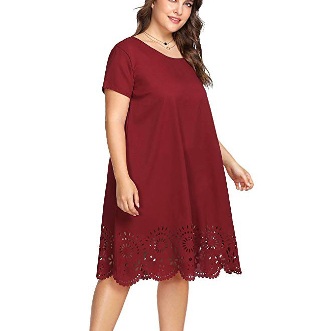 2021 High quality Women Summer Short Sleeve V-Neck Plus Size Dresses Bandage Ladies Dresses Large Sizes Casual dress