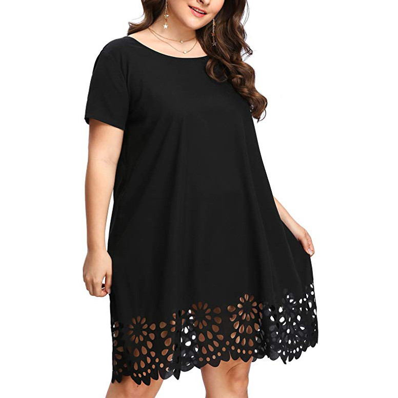 2021 High quality Women Summer Short Sleeve V-Neck Plus Size Dresses Bandage Ladies Dresses Large Sizes Casual dress