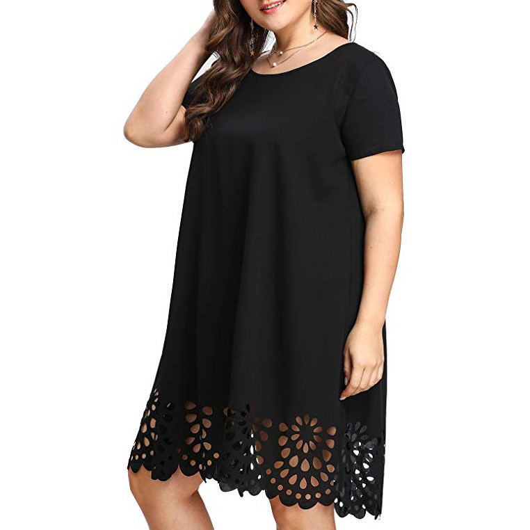 2021 High quality Women Summer Short Sleeve V-Neck Plus Size Dresses Bandage Ladies Dresses Large Sizes Casual dress