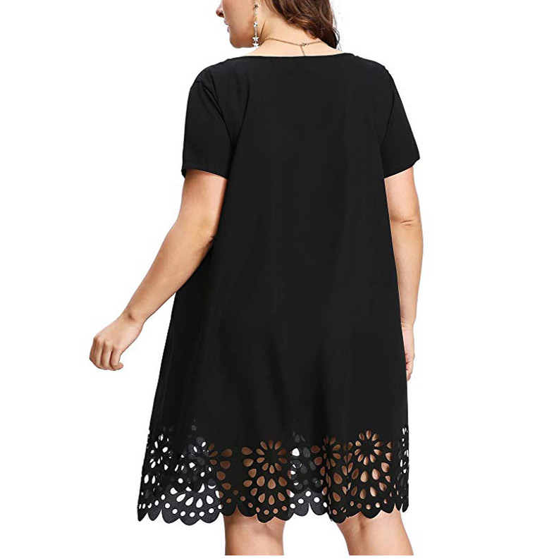 2021 High quality Women Summer Short Sleeve V-Neck Plus Size Dresses Bandage Ladies Dresses Large Sizes Casual dress