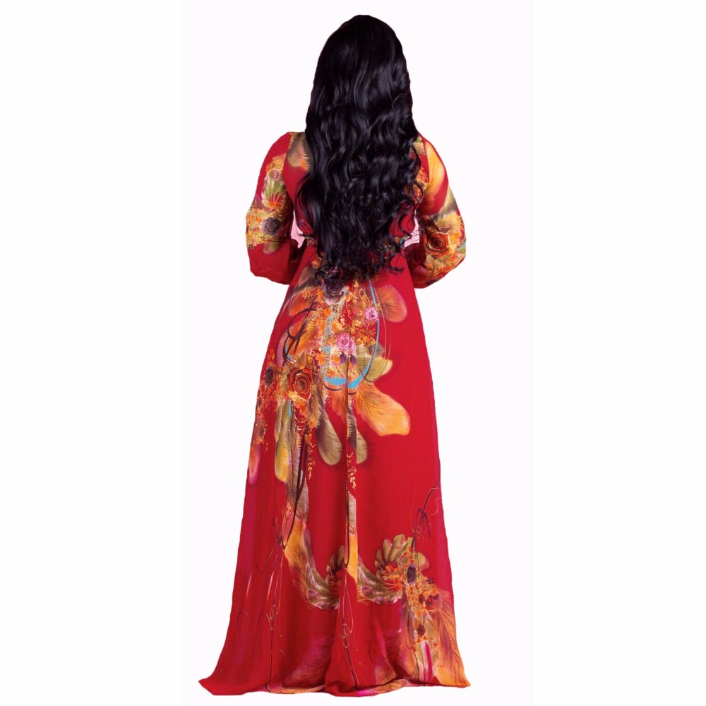 2021 High quality Long Sleeve maxi dress bohemia dress full plus size celebrity/graduation/Dinner Dress Beach Sundress