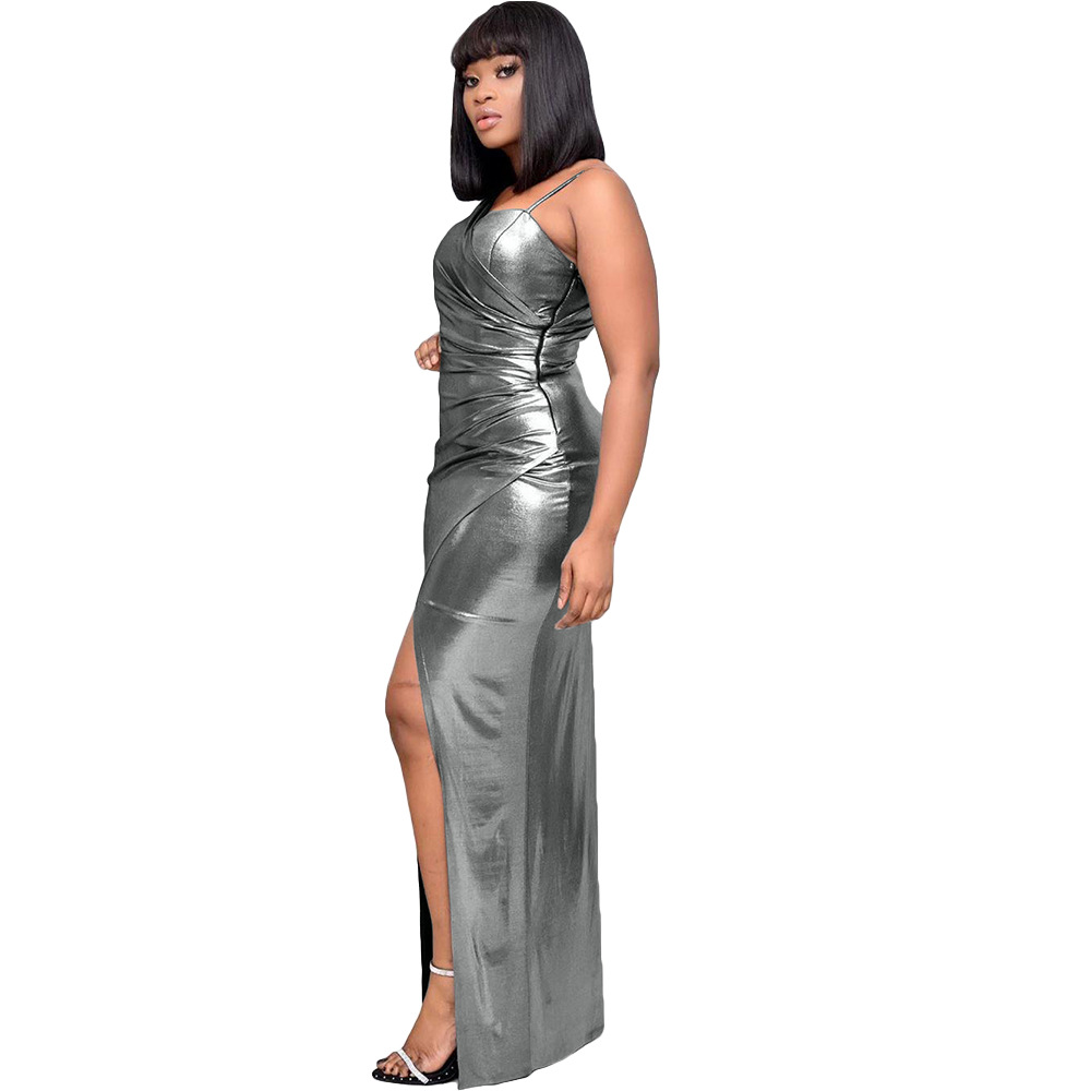 2021 High quality Women Sexy Fashion One Shoulder Long Dresses Package Hip Evening Party Club Maxi Dress Dinner Robe